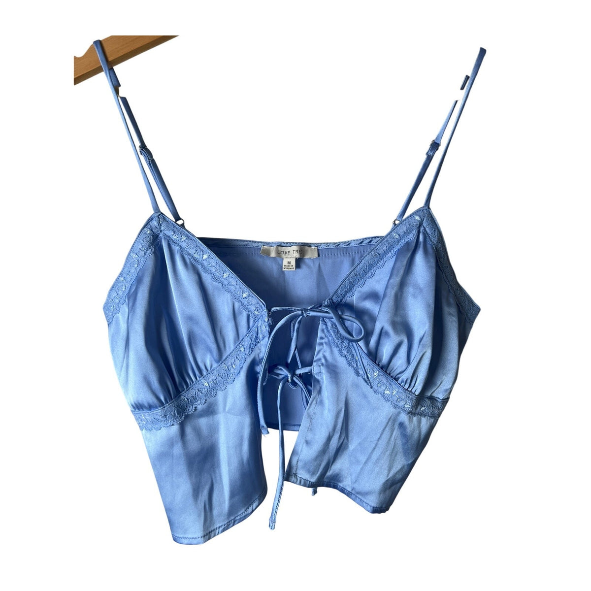 Love Tree Medium Polyester Blue Lightweight Top Bow