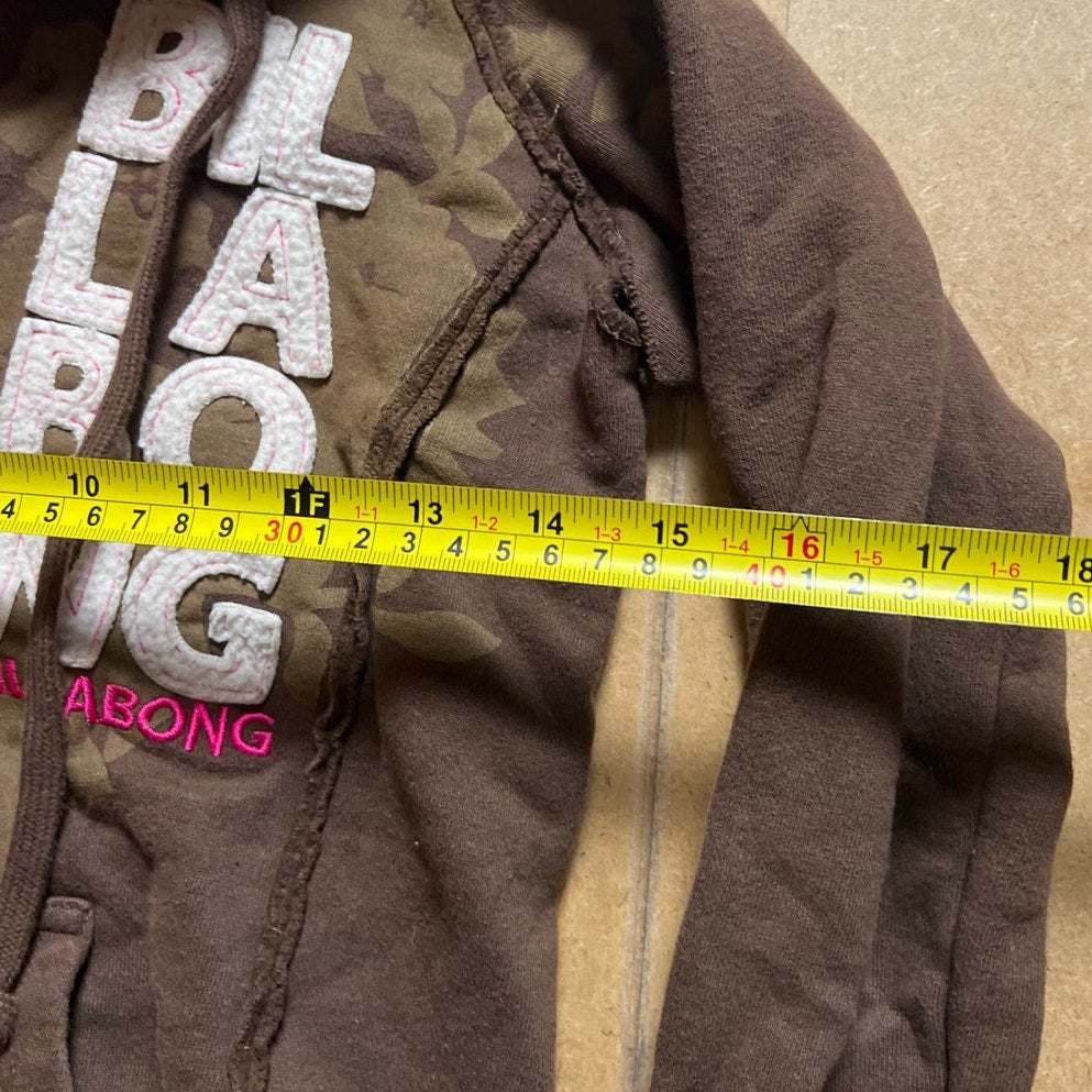 Y2K Billabong Brown Women Hooded Sweater Size XL
