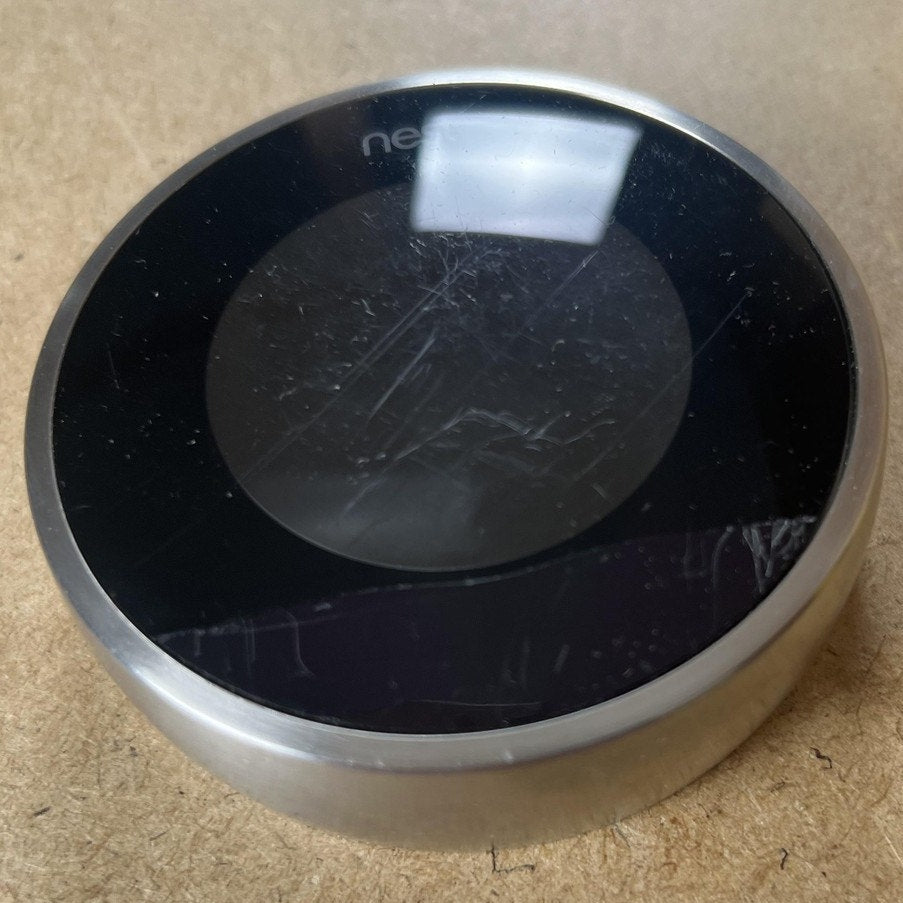 Nest Thermostat Round Smart WiFi Silver Display Unit Only Made In China