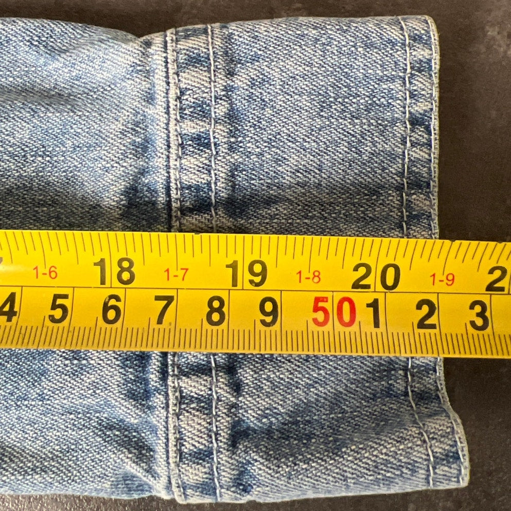 Express Jeans Zip Up Denim Jacket Size Small 100% Cotton