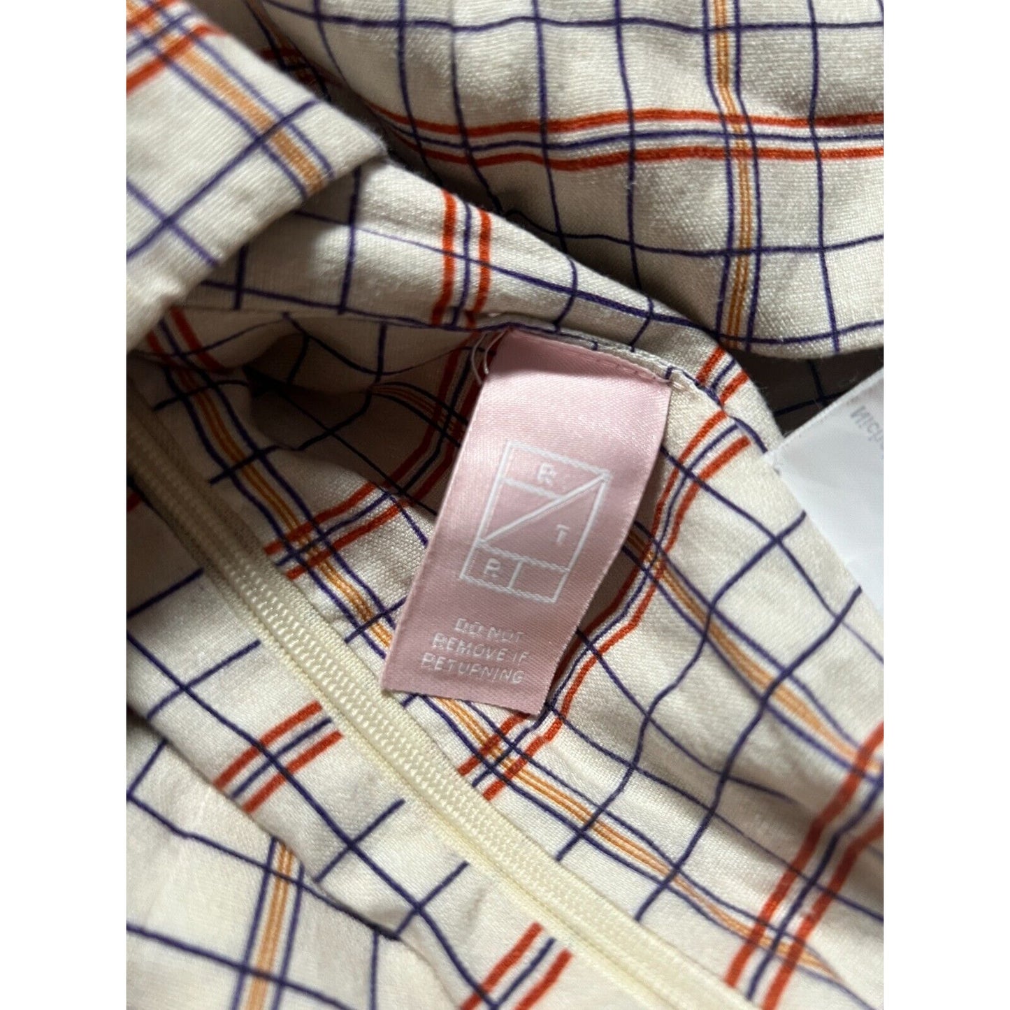 RTR 34 Women Summer Dress Plaid Design *Missing Button*