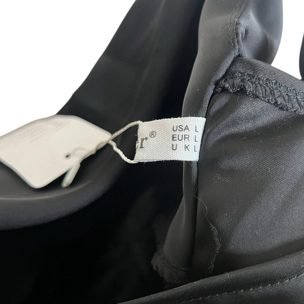 Tsher Women Long Black Adjustable Dress NWT Large