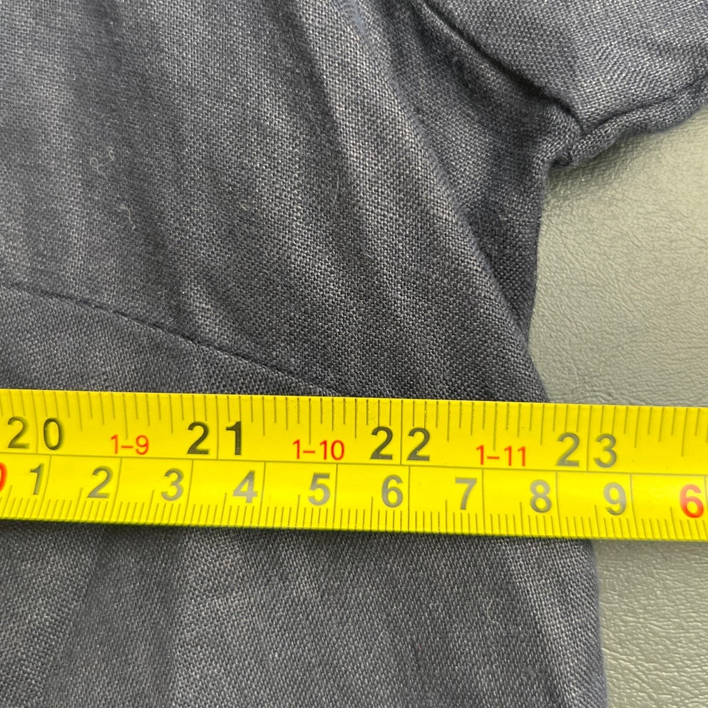 Ellen Tracy NWT XL 100% Linen E-Navy Top