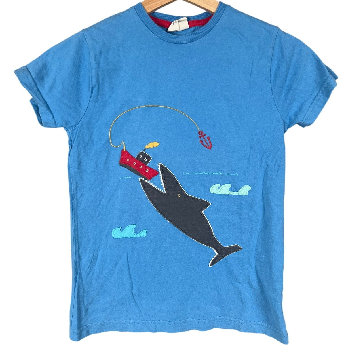 Mini Boden 9-10Y 100% Cotton Under The Sea Applique Shirt