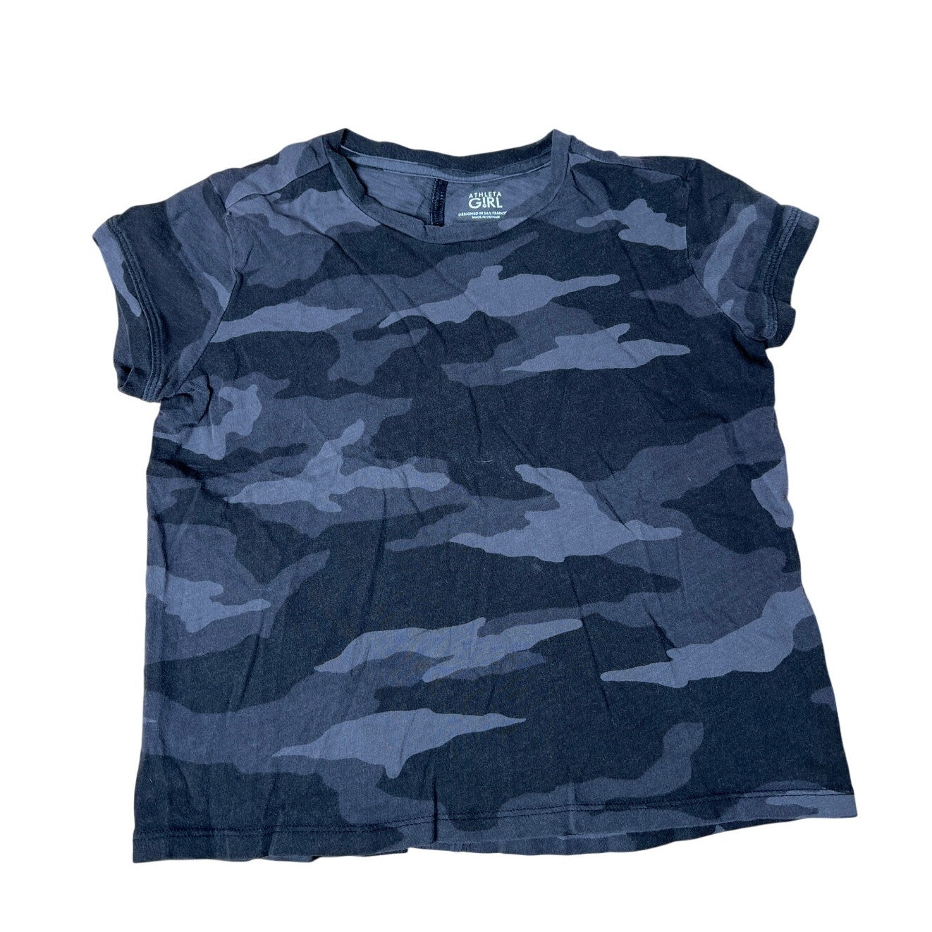 Athleta Girls Black Camo Top Size S (7)