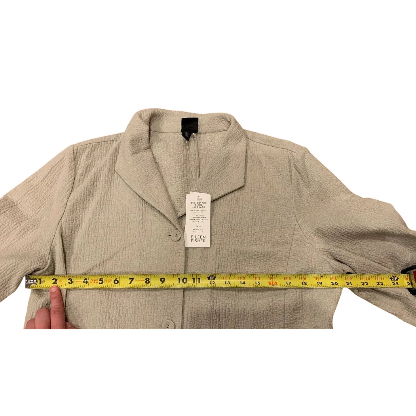 NWT Eileen Fisher Off-White Short Shaped Jacket Size XL - F8JC-J0536M - $298