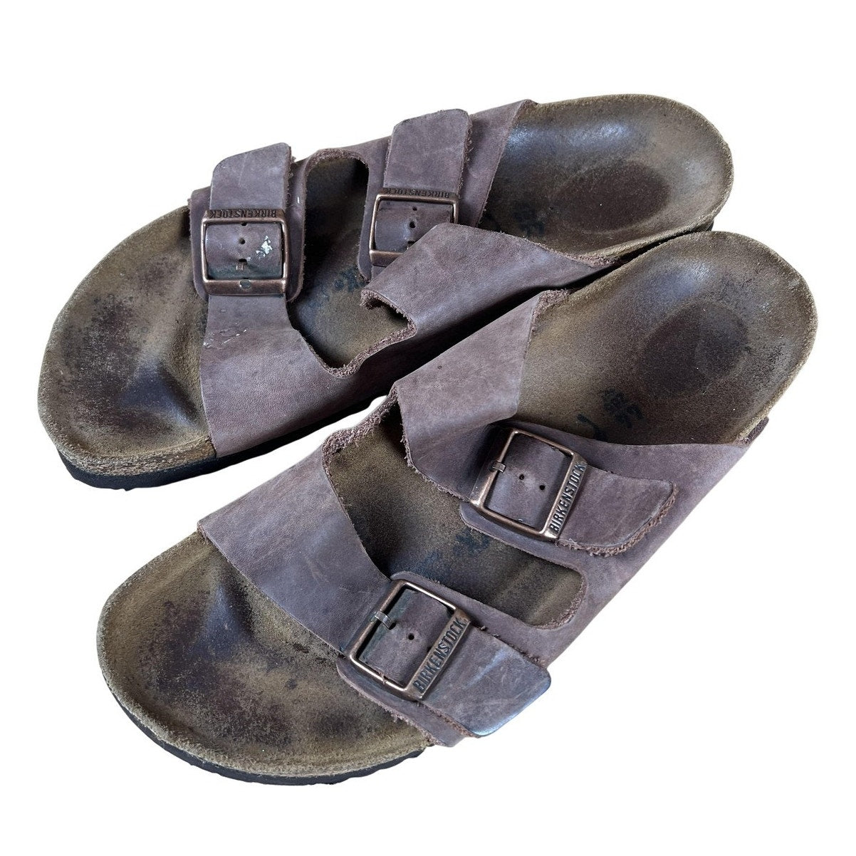 Birkenstock Shoes Mens Size 13 Brown Arizona Slide Nubuck Suede Germany