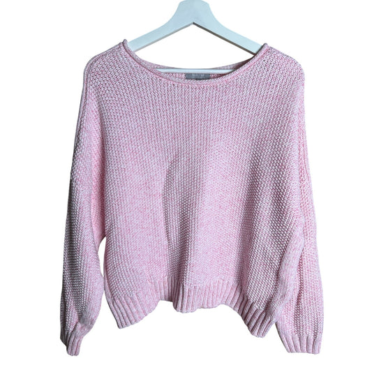 Habit Clothes To Live In Large Cotton Heaby Knit Pink Large