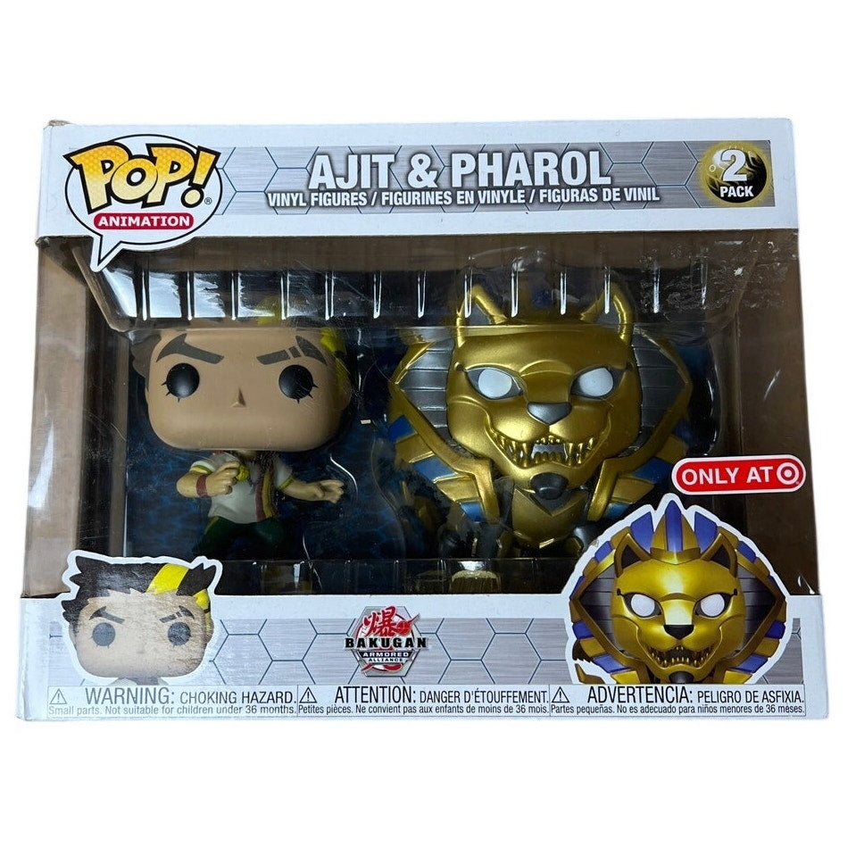 Funko Pop! Animation Ajit & Pharol 2 Pack Exclusive Bakugan Armored Alliance New