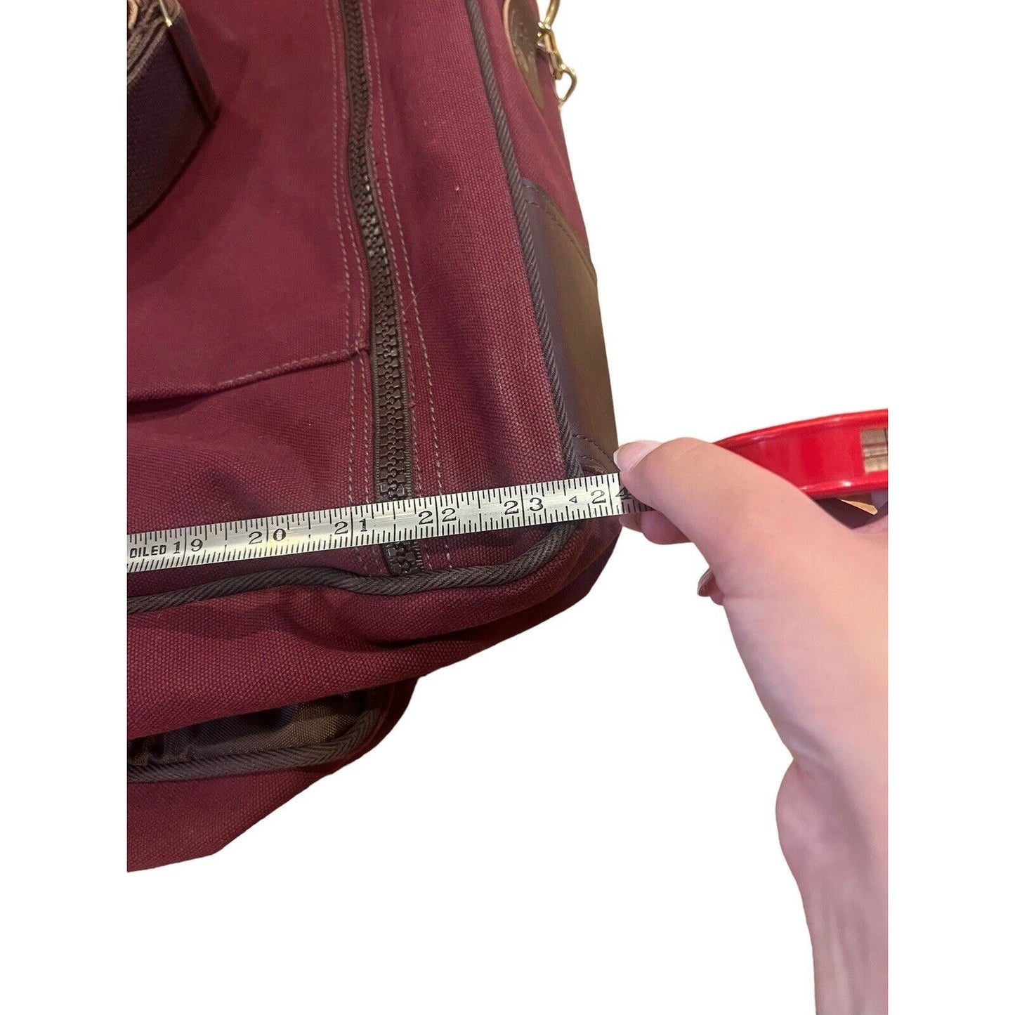 Duluth Pack Sportsman's Garment Bag In Waxed Canvas Burgundy EUC