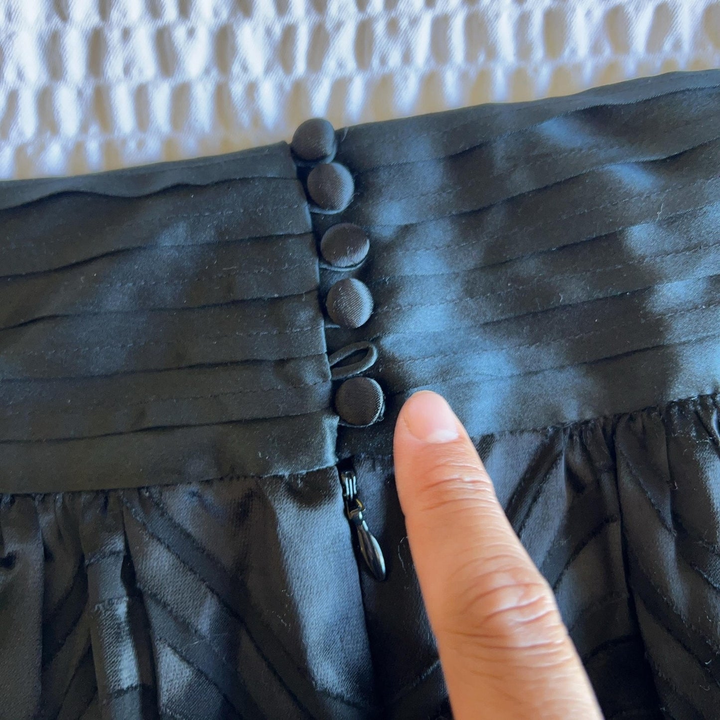 Skirt Womens 30 Black Skater Satin Pleated Layered Lined Zip Party Cocktail