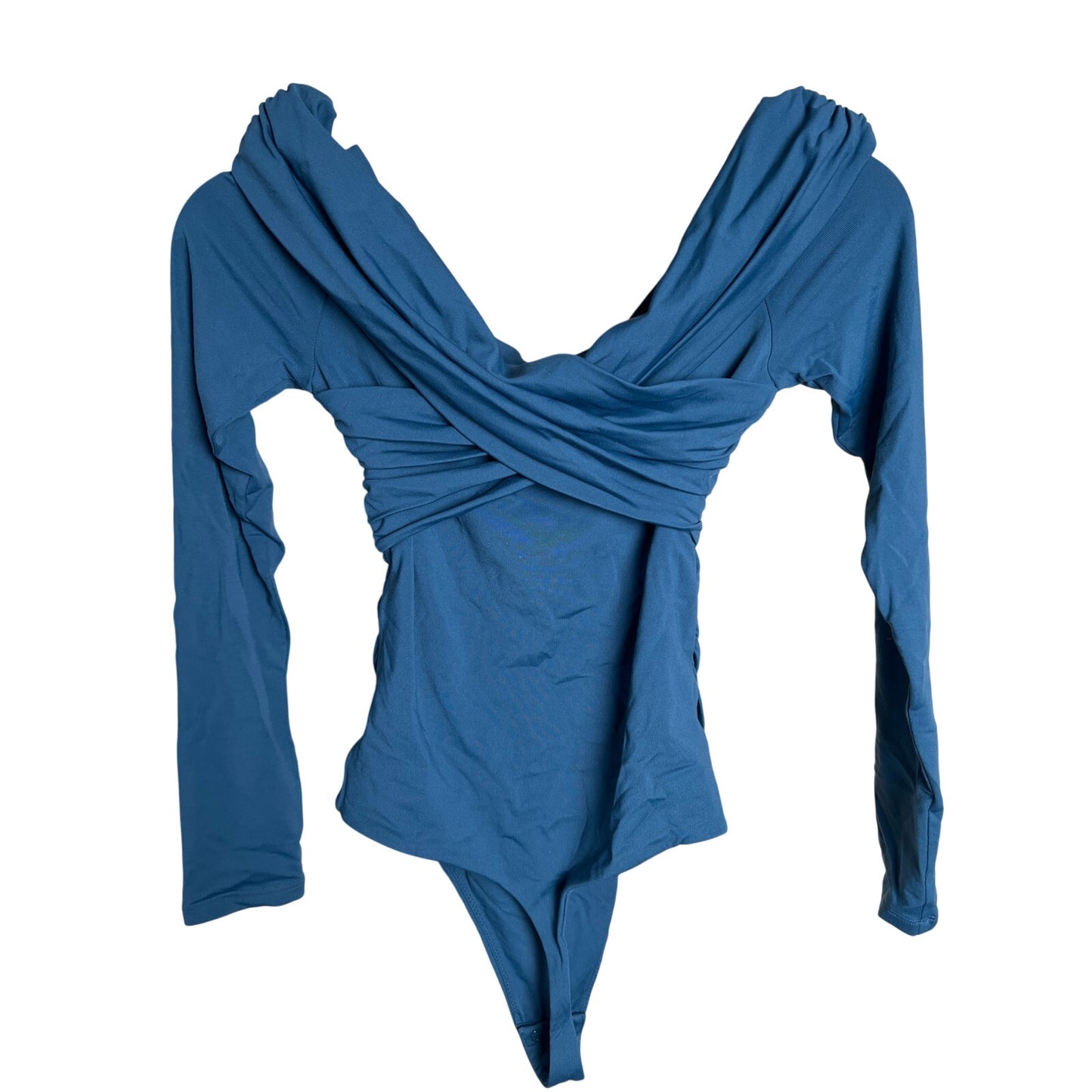 Contour Aritzia Geometric Body Suit Blue Size Small