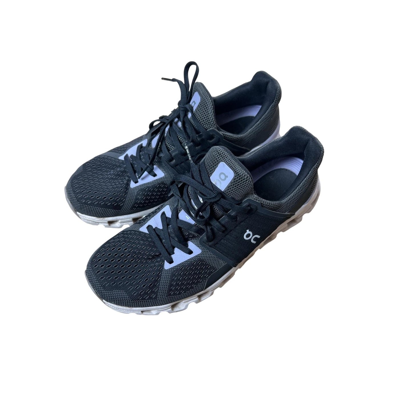 On Running Shoes Womens 9 Black Mesh Lightweight Cushioned Lace Up Sneakers