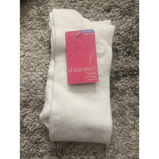 xhilaration Womens White Socks - 1 pair NWT