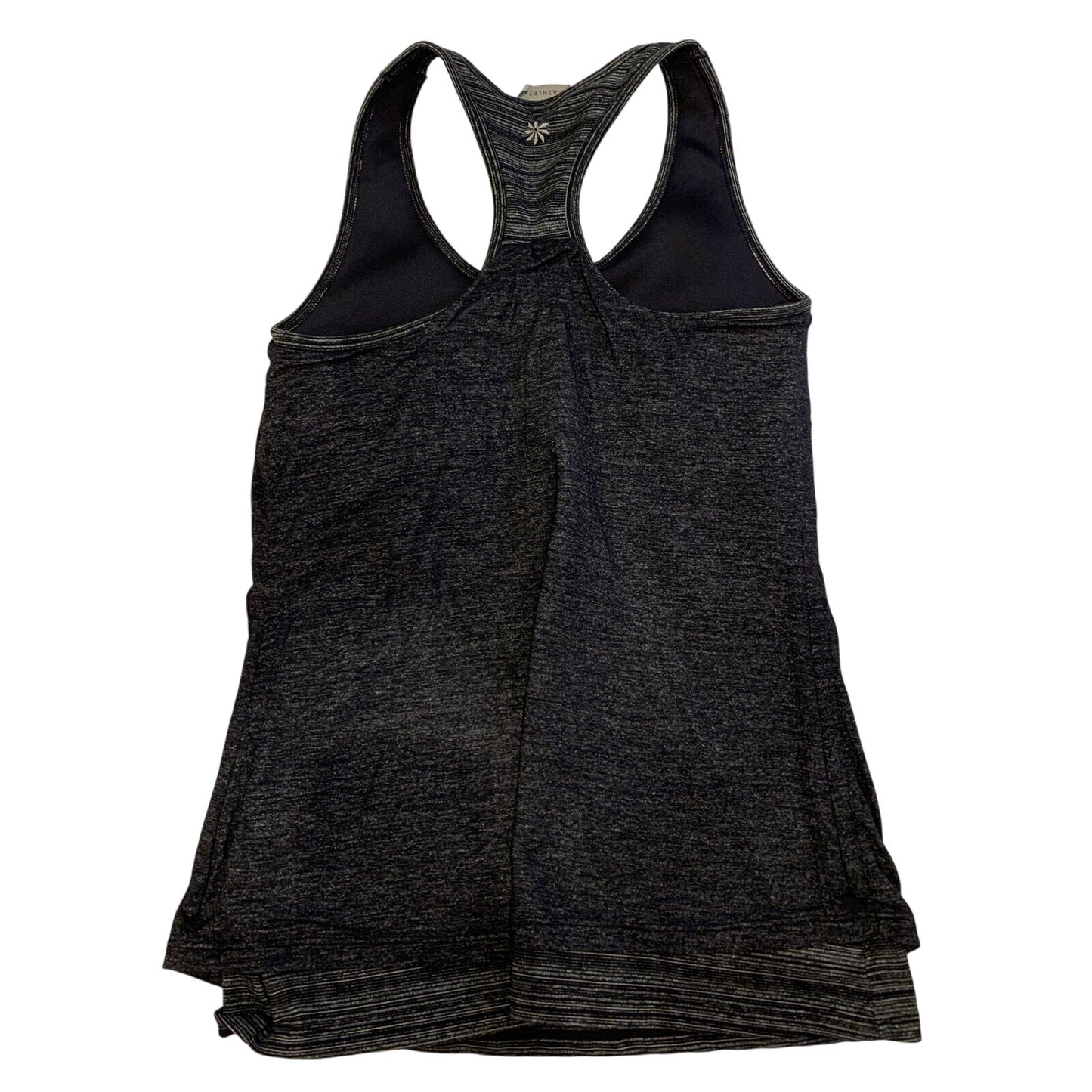 Athleta Tank Razor Back Charcol Gray Double Lined Small S - EUC
