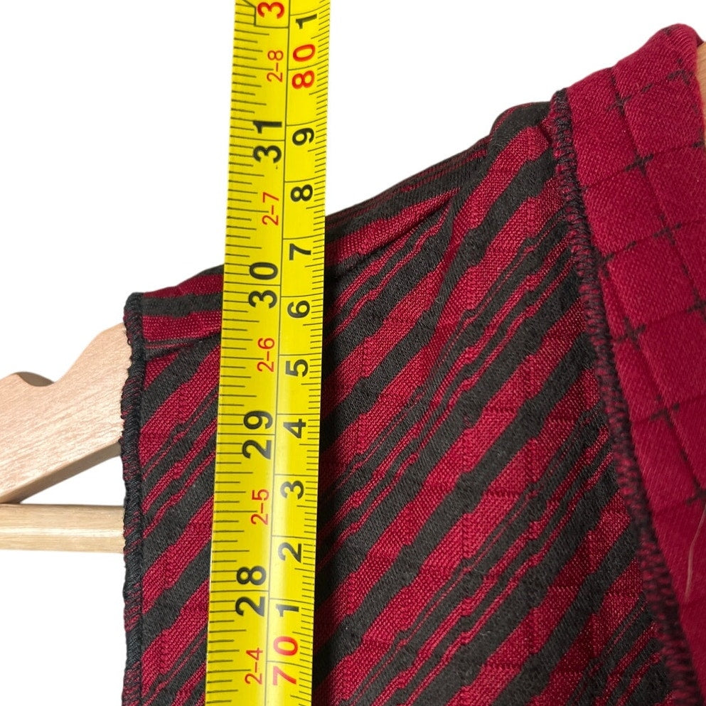 Habitat Red and Black Button Up Vest Women's Size S