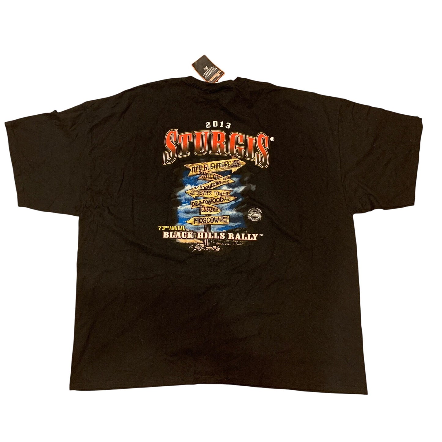 2013 Sturgis USA 73rd Annual Black Hills Rally T-Shirt South Dakota 5XL NWT