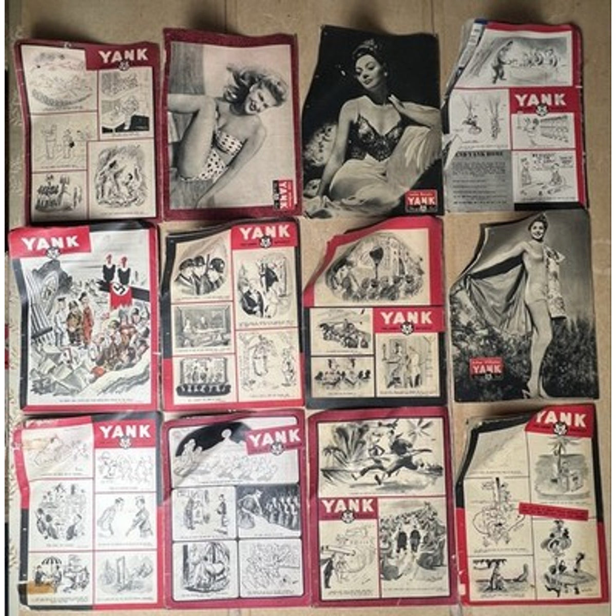 Yank The Army Weekly Magazines WWII 1940s British Original Militaria Lot UK