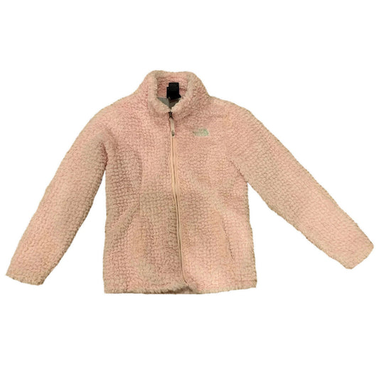 The North Face Furry Jacket Light Pink Girls Zip Up Size M 10 / 12