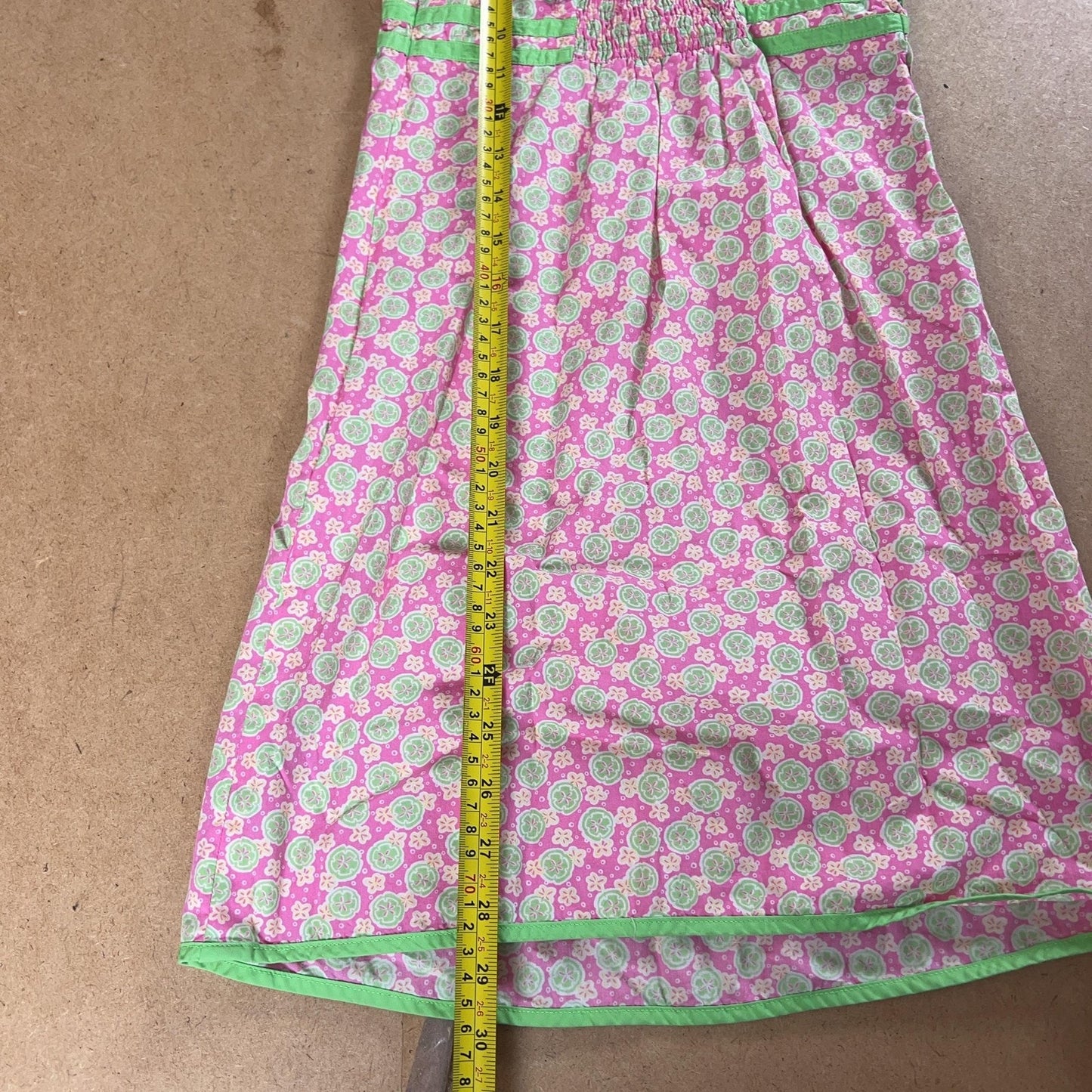 Dress Girls 8 Pink Floral Scoop Neck Pockets Elastic Waist Pullover Casual