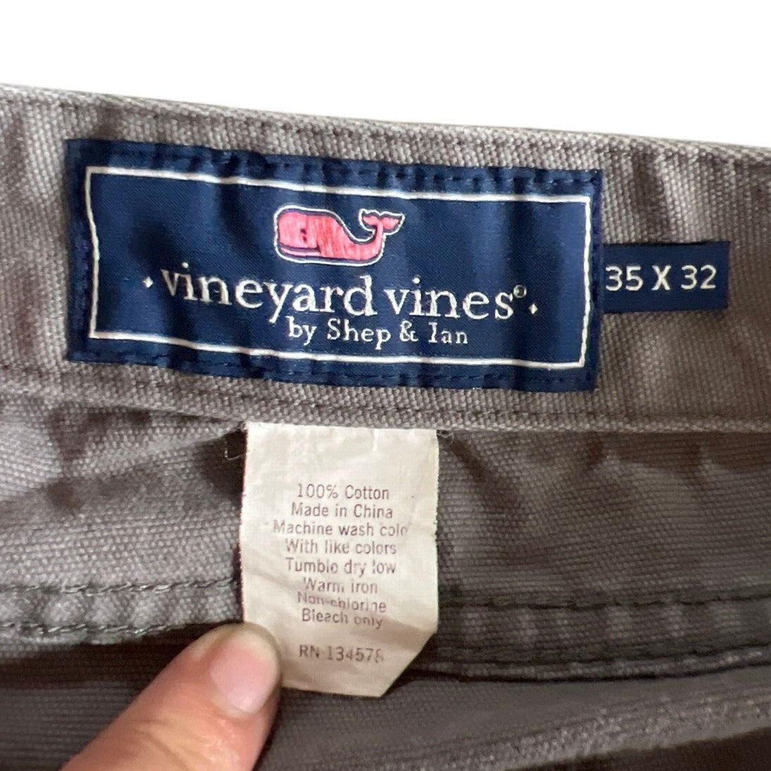 Vineyard Vines SIze 35x32 Gray Men's Chino Pants 100% Cotton 5 Pocket