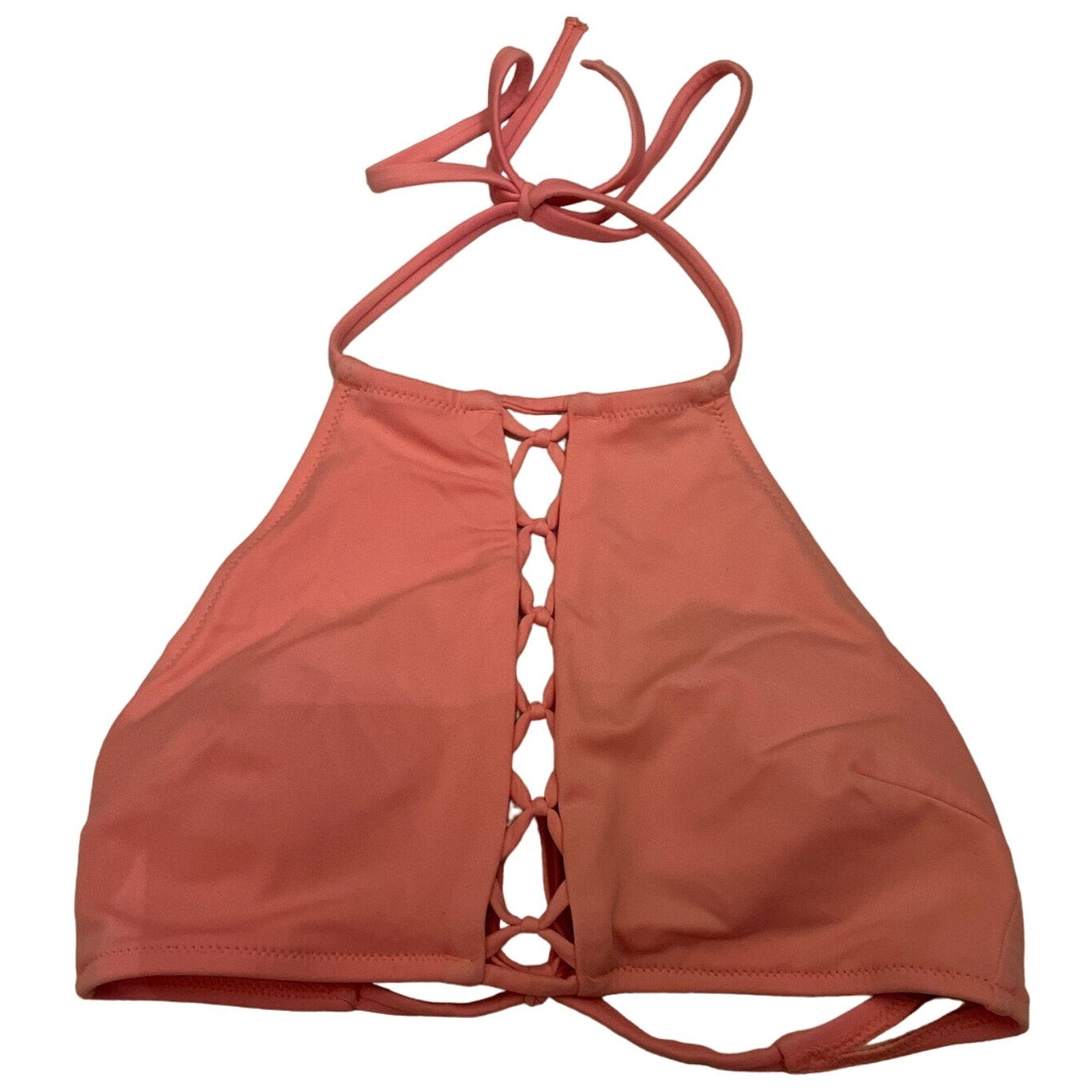 Victoria's Victoria Secret Bikini PINK Light Pink High Neck Halter Set XS - EUC