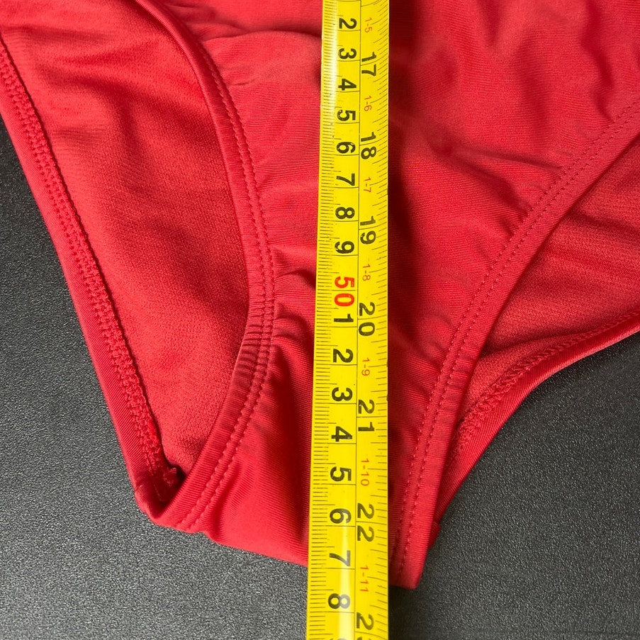 NWT Shade & Shore Women's Bandeau Cut-Out One Piece Swimsuit Red Size M