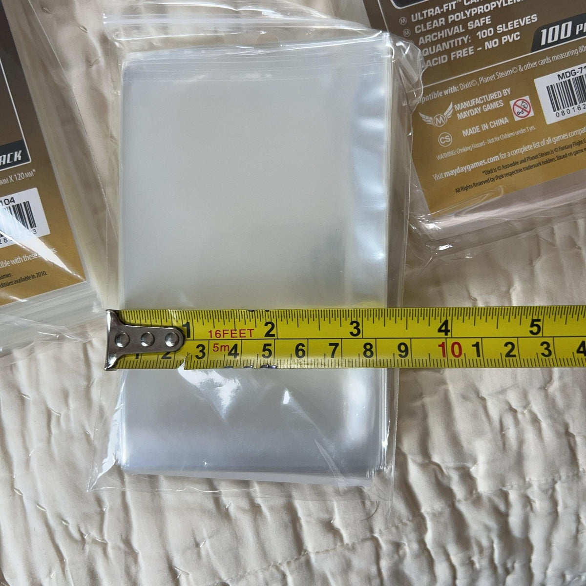 Mayday Games Clear Deck Case Oversized 80mm X 120mm 100 Ct PVC-Free Plastic