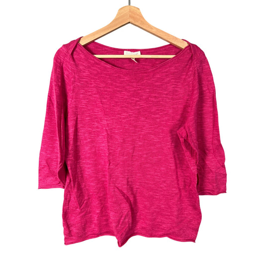 Eileen Fisher Size Medium Women’s Pink Top Linen Cotton Long Sleeve