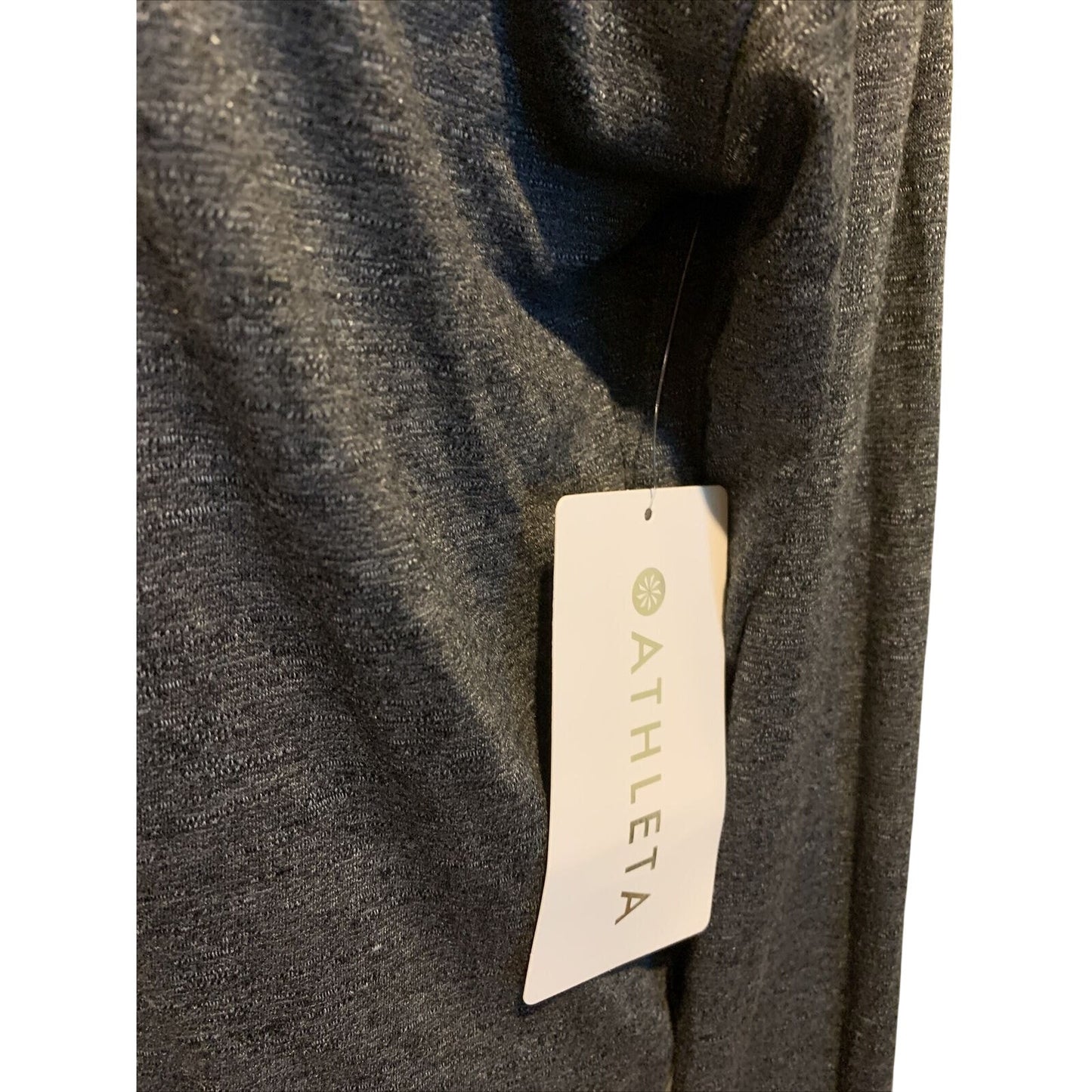 Athleta Twist Back Long Sleeve Open Back Gray Shirt Top Size Medium - NWT