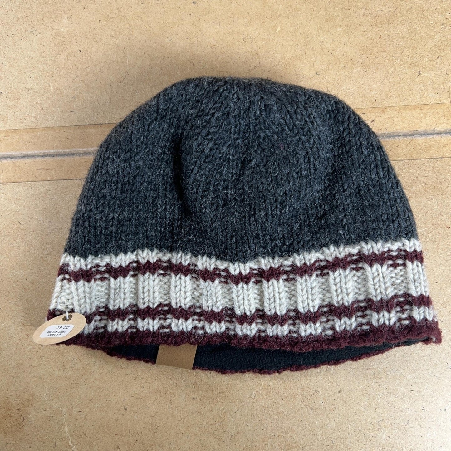 Laundromat Beanie Hat Mens One Size Gray Striped Lined Insulated Wool Canada
