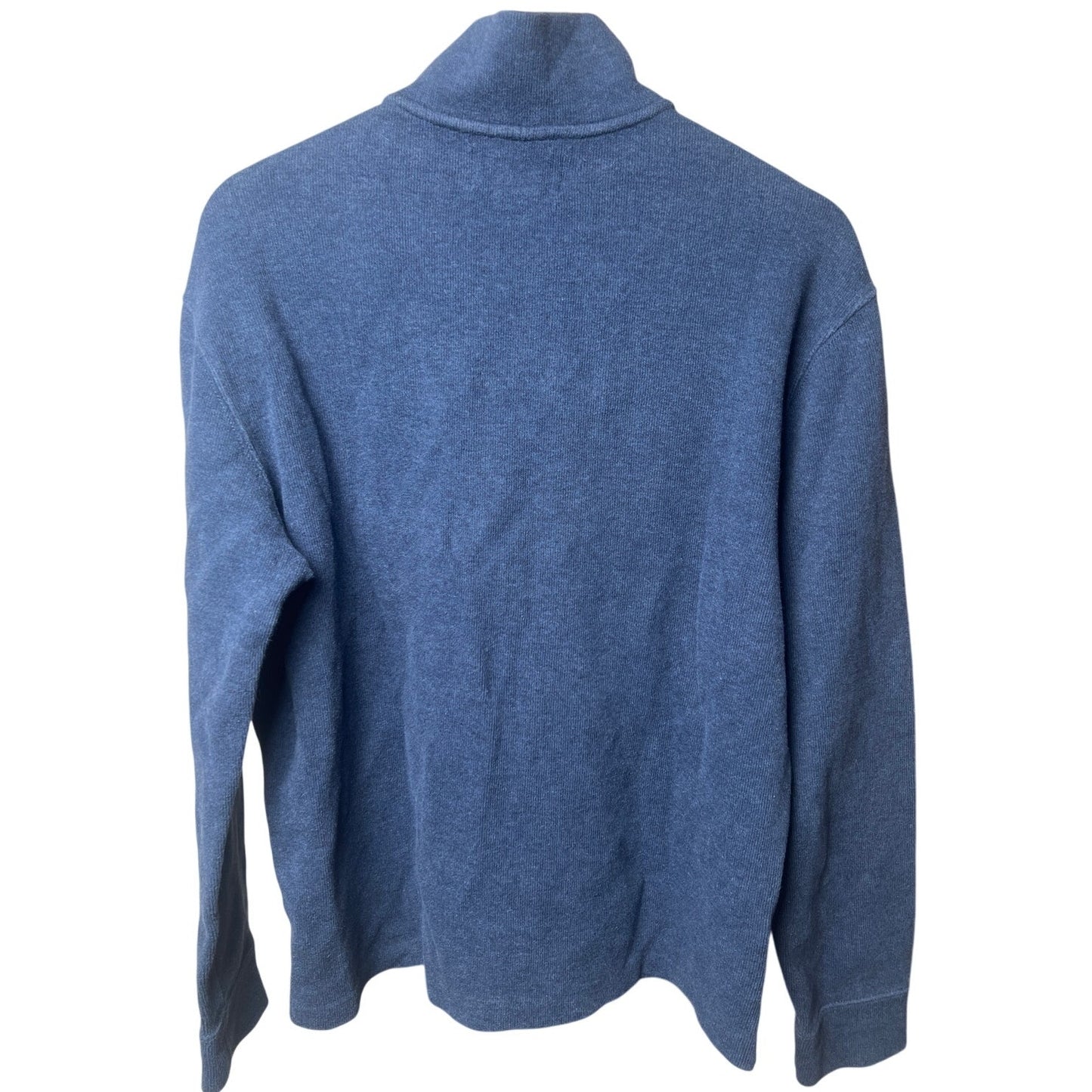 Polo Ralph Lauren Blue Cotton Pullover Half Zip Sweater Size Medium M