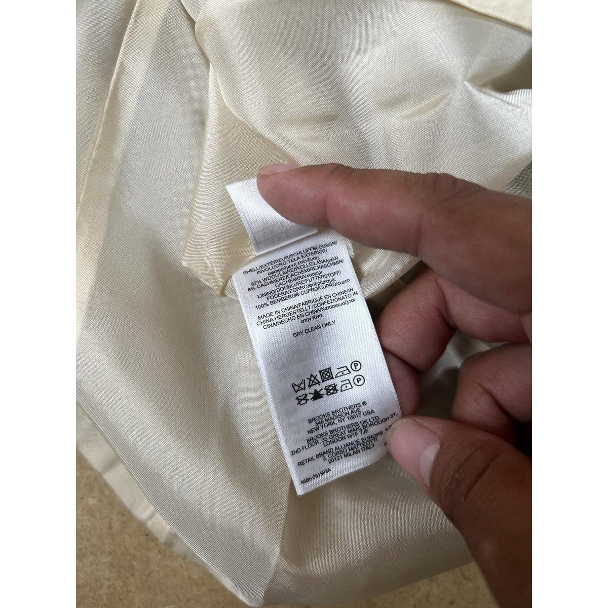 Brooks Brothers Dress Womens 4 Beige Sheath Knee Length Wool Cashmere Tailored
