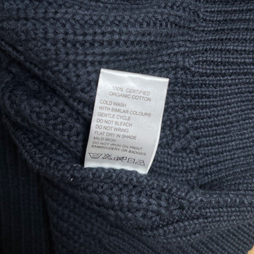 Able Black Button Down 100% Cotton Vest Size Small