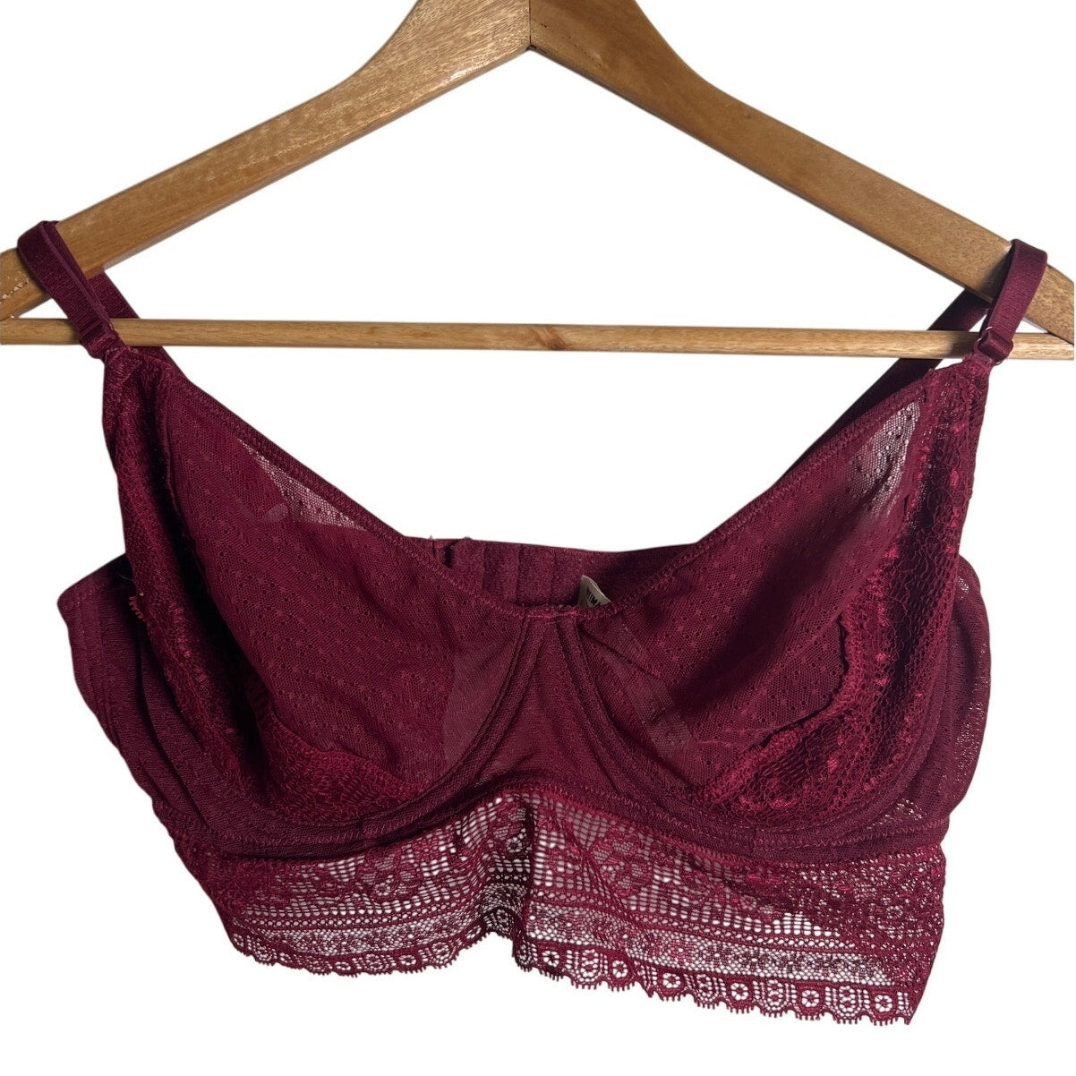 Free People Maroon Intimately Underwire Bra Size 36DD