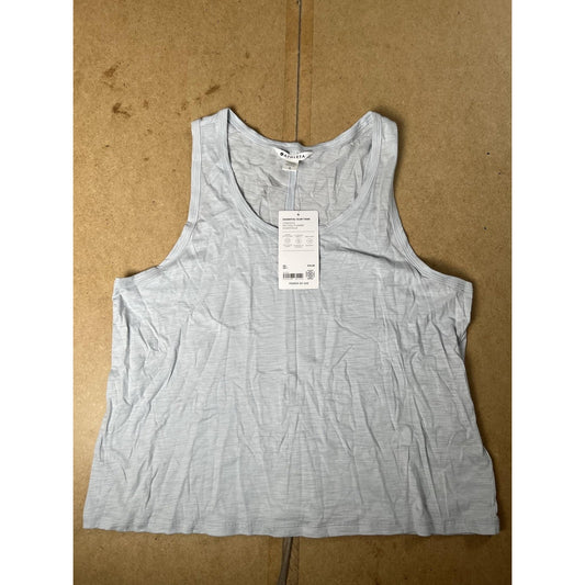 Athleta Tank Womens L Gray Essential Slub Camisole Cotton Scoop Neck Activewear