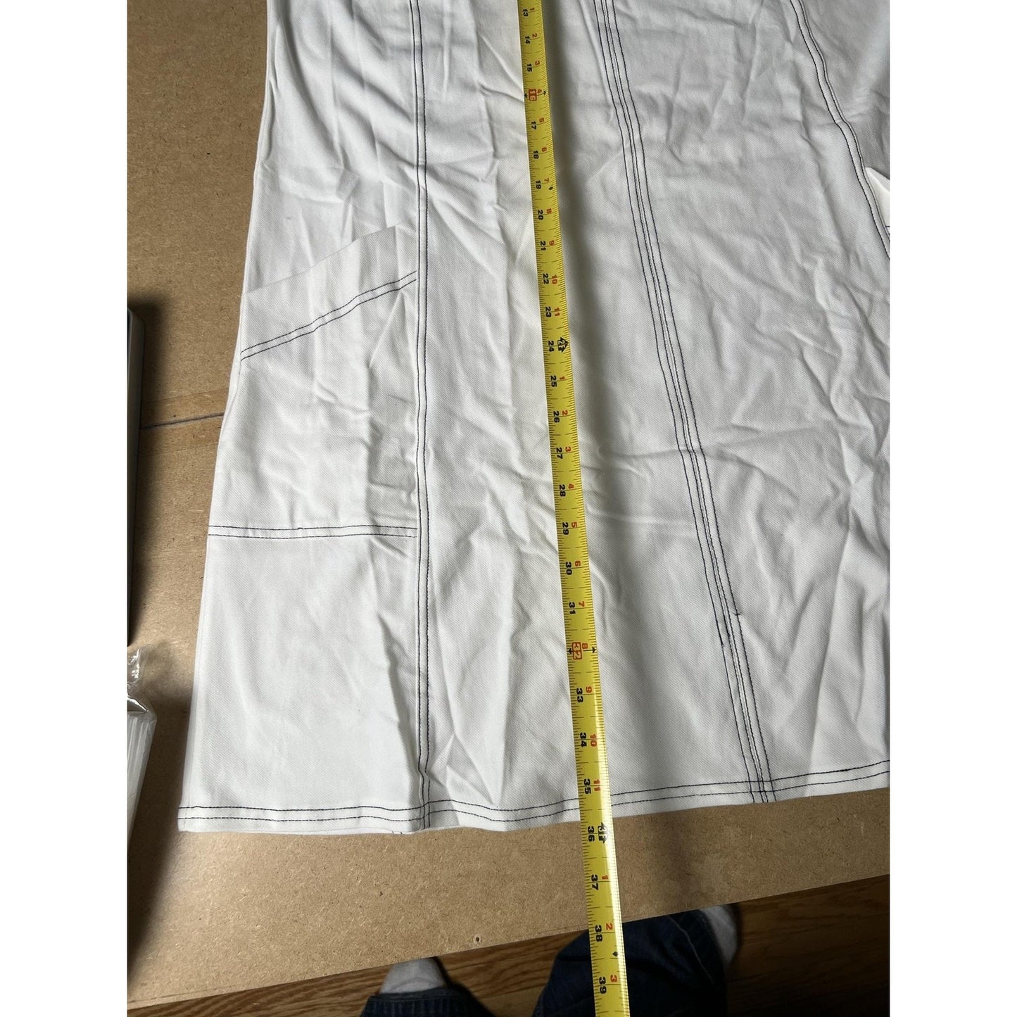 LADRA HLAVAC Tank Womens XL White Halter Braided Strap Pockets Stretch