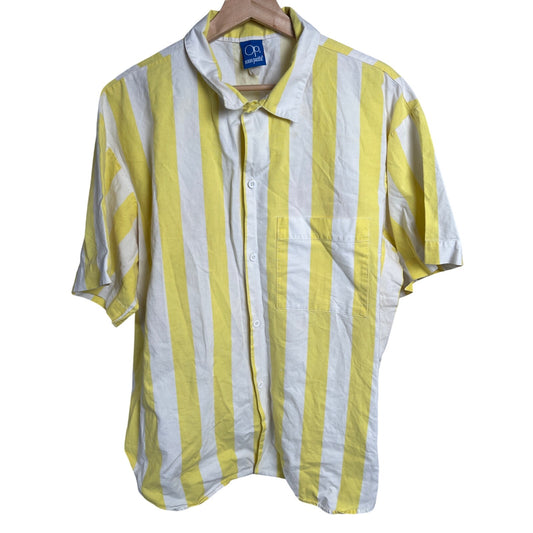1987 Ocean Pacific Large Vertical Stripe Surf Lounge Shirt