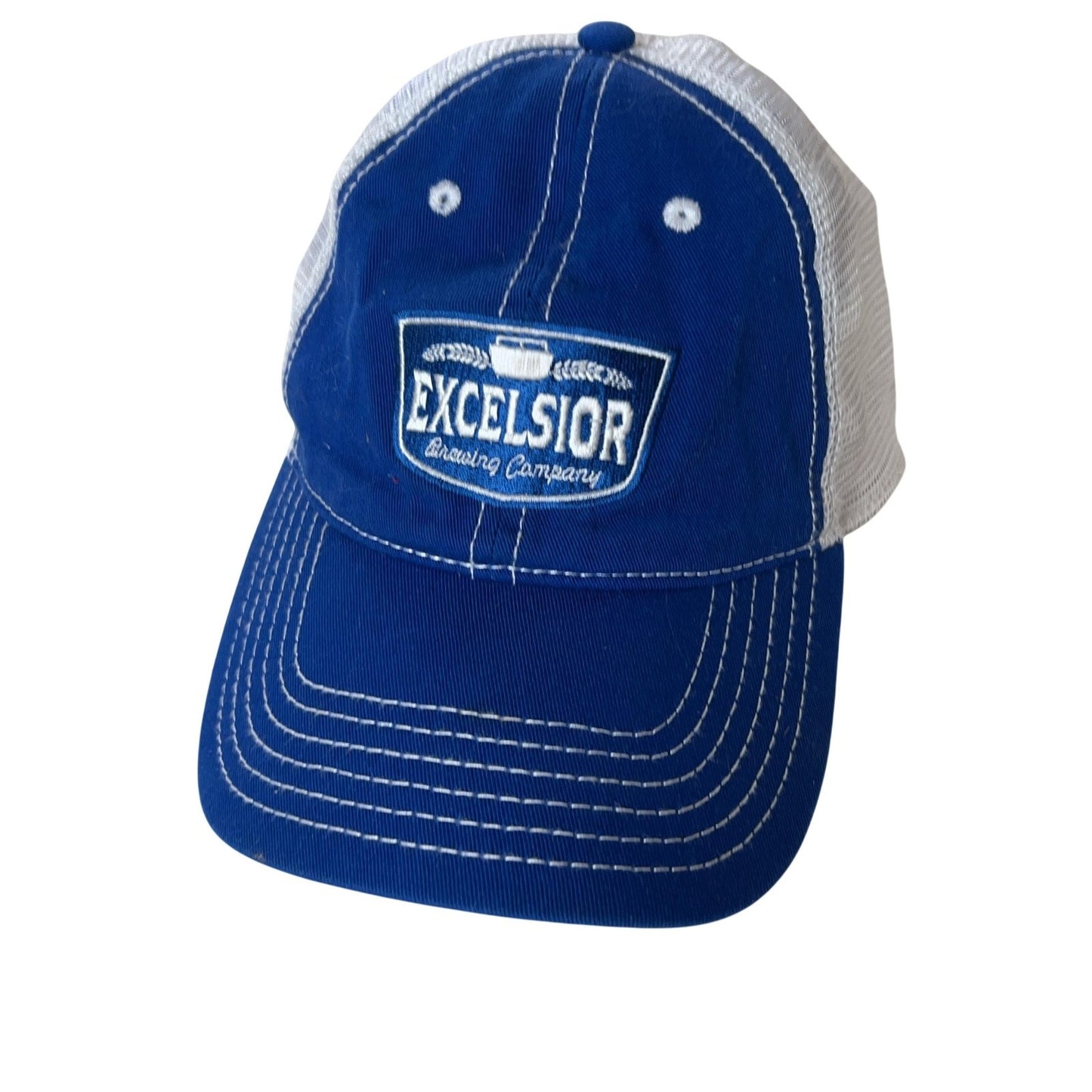 Otto Hat Cap Trucker Snap Back Mens One Size Blue Beer Mesh Breathable