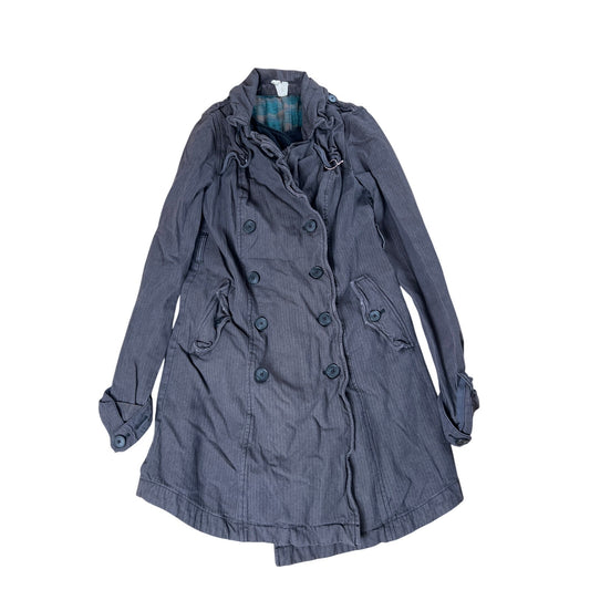 We The Free Trench Coat Womens S  Grey Lined Free People Buttons