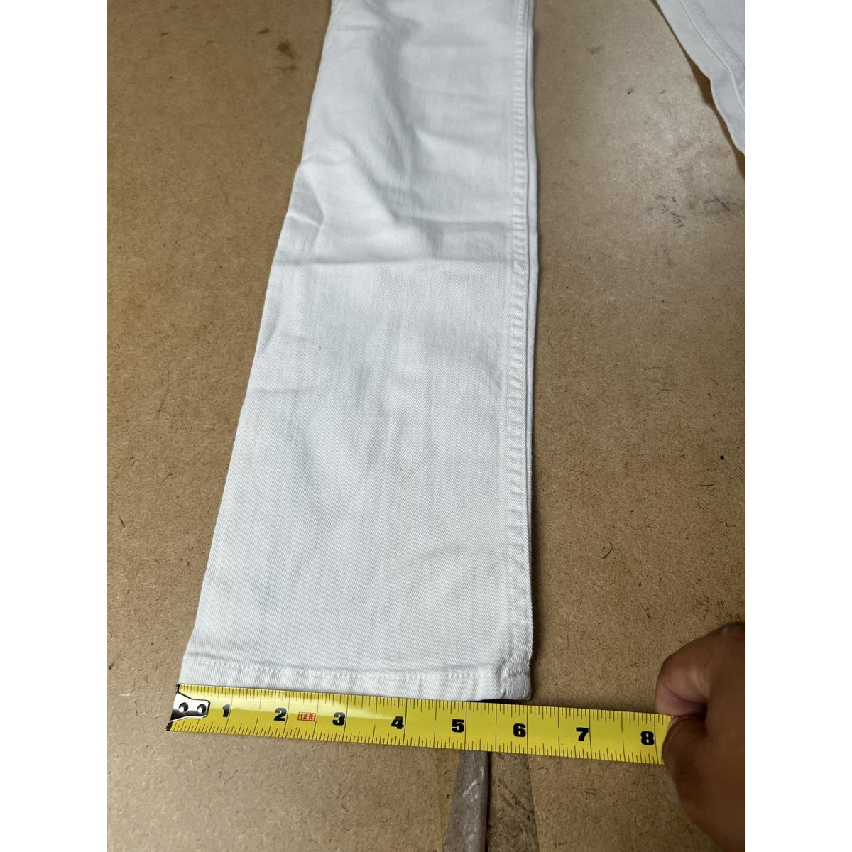 Hudson Pants Womens 28 White Jegging Denim Stretch Pockets Zip Flat Front