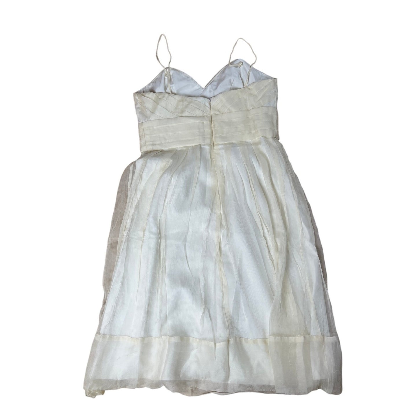 Watters & Watters White Short Party Spaghetti Straps Wedding Dress Size 8