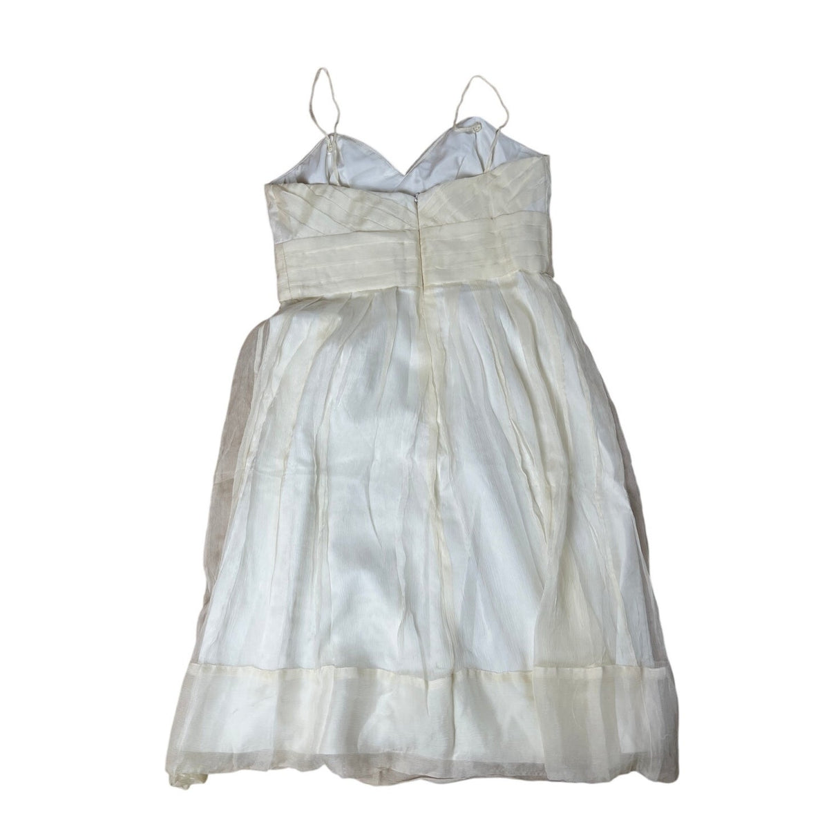Watters & Watters White Short Party Spaghetti Straps Wedding Dress Size 8
