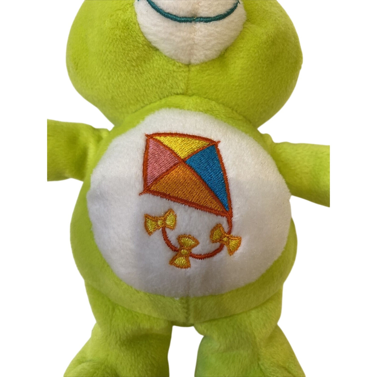 Care Bear Plush Kite Bright Green Do Your Best Teddy Bear 8" 2003 Stuffed #A49