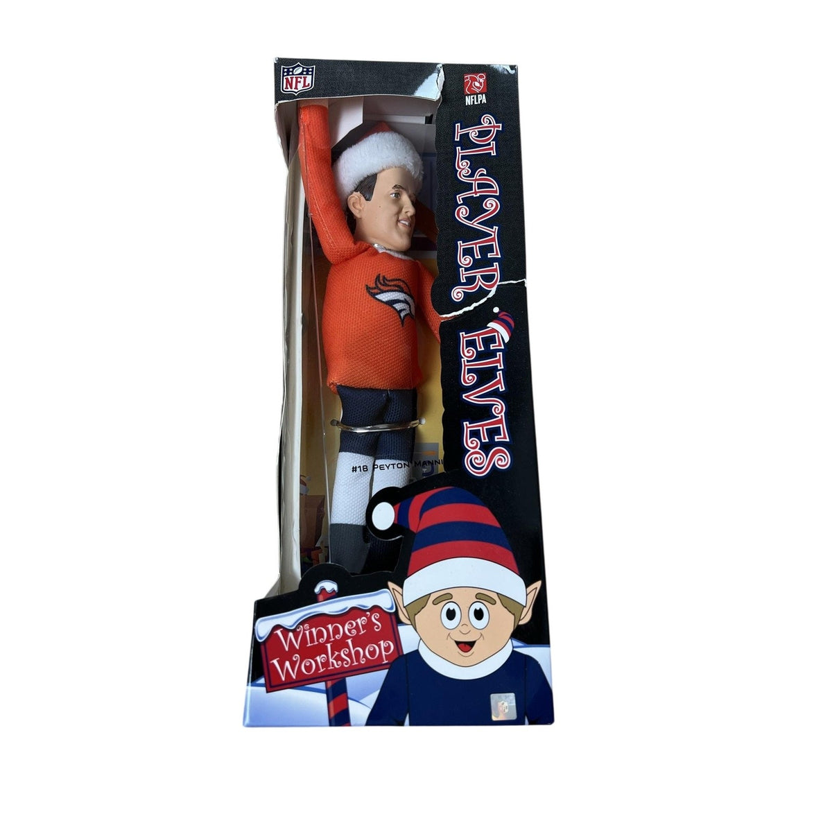 NFL Peyton Manning Ornament Single Dangle Christmas Orange Broncos Player Elves