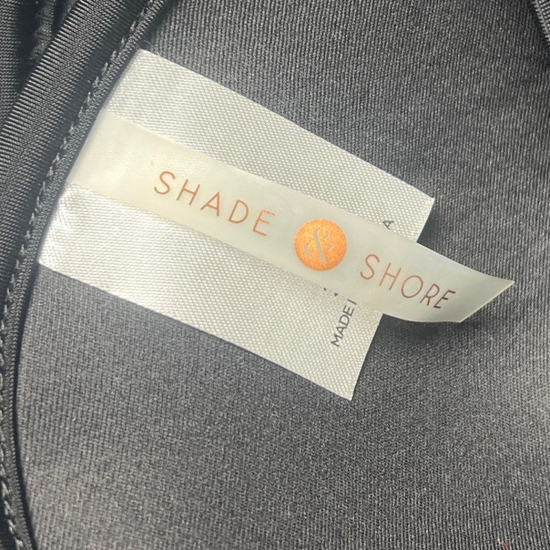 Shade & Shore Black Women's Bikini Bathing Suit Top Light Lift Halter 34B