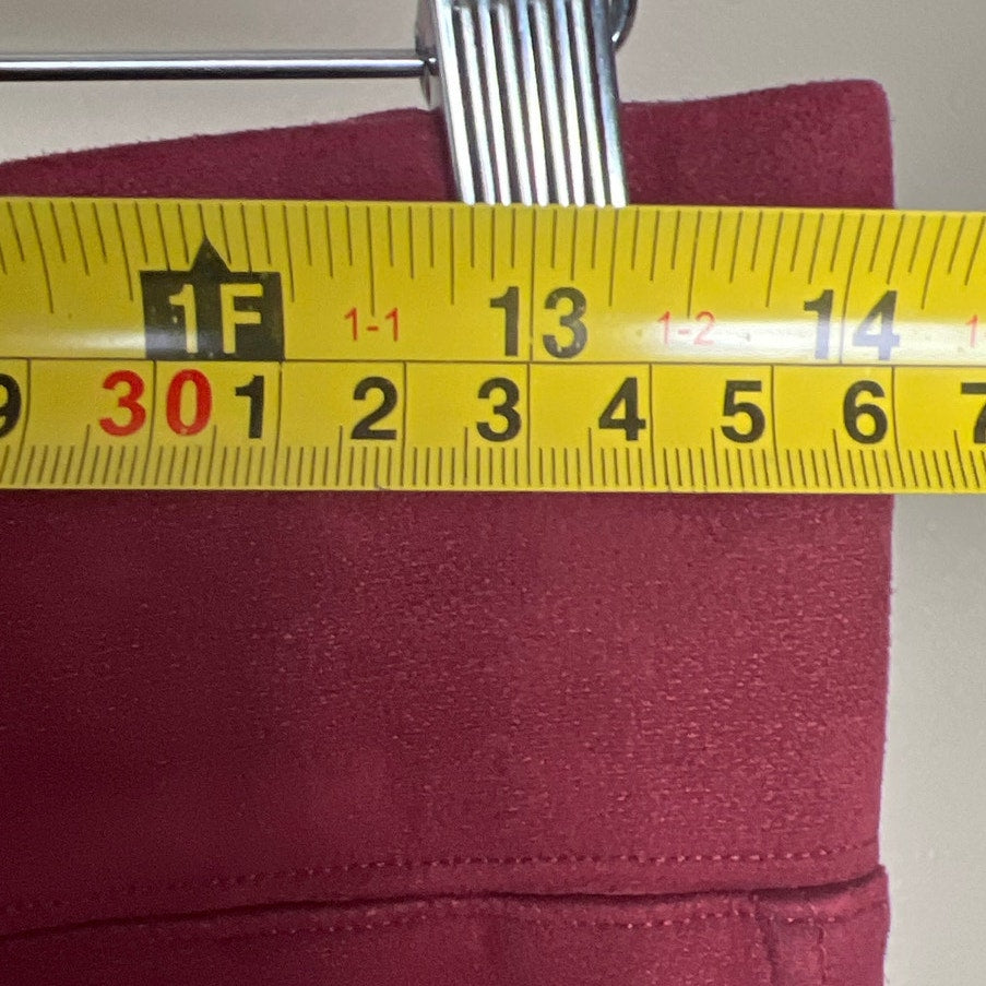 David Lerner NY Medium Micro Suede Leggings Stretch Burgundy