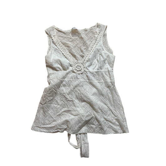 2YK Charlotte Russe White 100% Cotton Tank Top Size Large