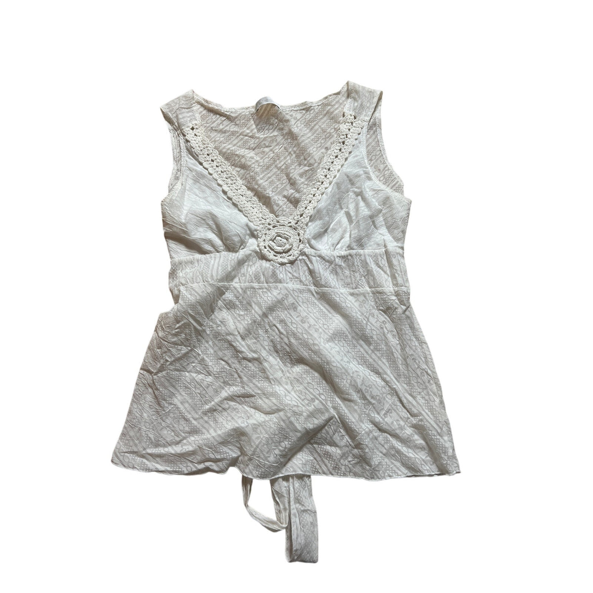 2YK Charlotte Russe White 100% Cotton Tank Top Size Large