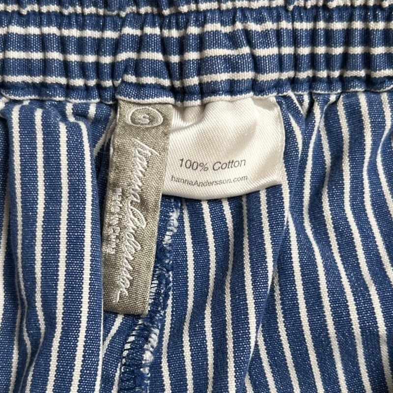 Hanna Andersson 100% Cotton Blue/White Stripped Pant Size Small